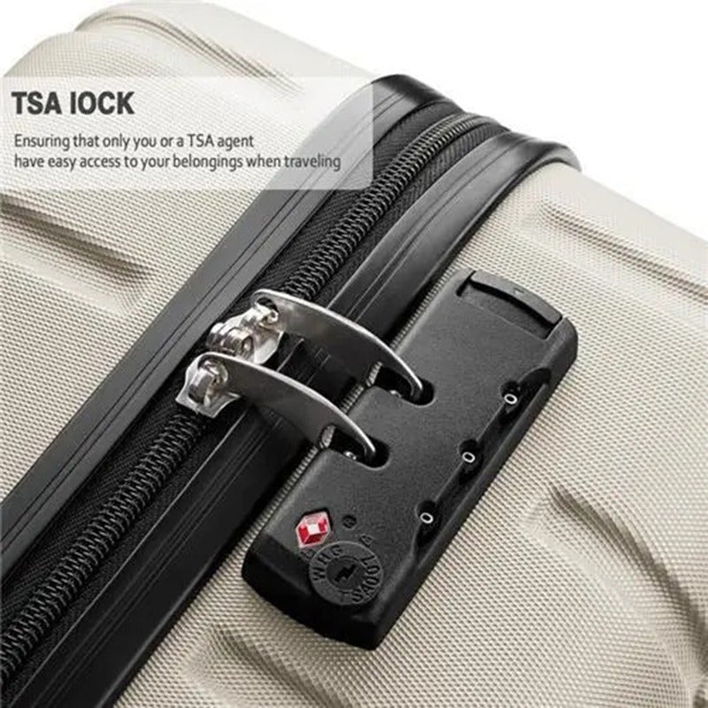 Lightweight Carry on Suitcase with TSA Lock 20 inch Cabin Suitcase Approved by Over 100+ Airlines with 4 Wheels ABS Hard Case British Airways, RyanAir, Virgin Atlantic, Emirates & More