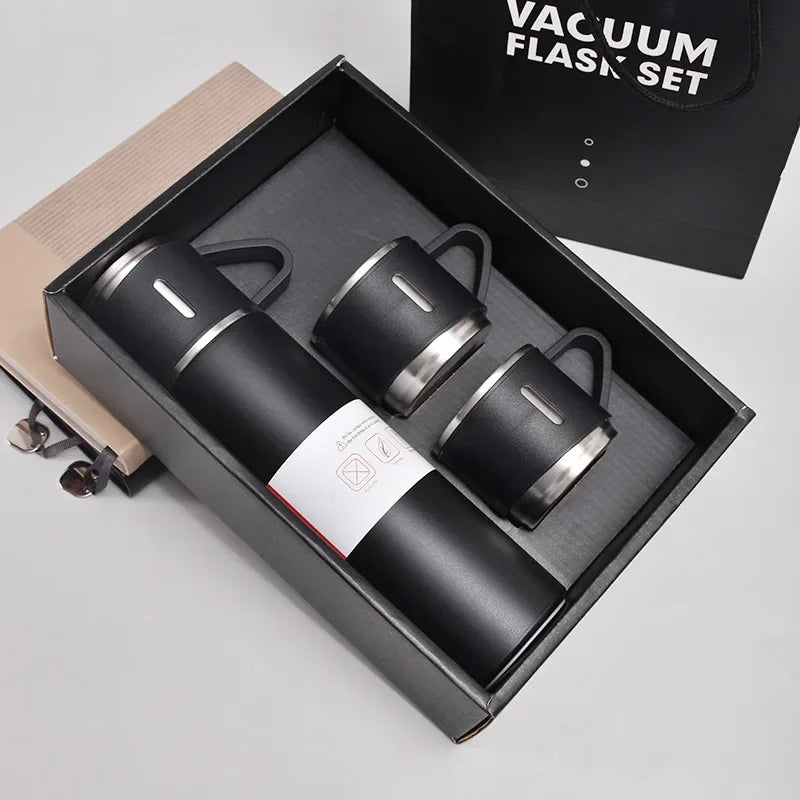 304 Stainless Steel Vacuum Insulated Bottle Gift Set Office Business Style Coffee Mug Thermos Bottle Portable Flask Carafe gift