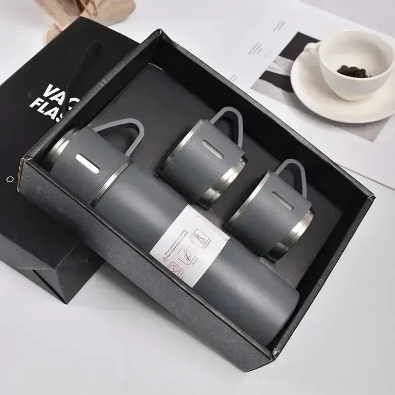 304 Stainless Steel Vacuum Insulated Bottle Gift Set Office Business Style Coffee Mug Thermos Bottle Portable Flask Carafe gift