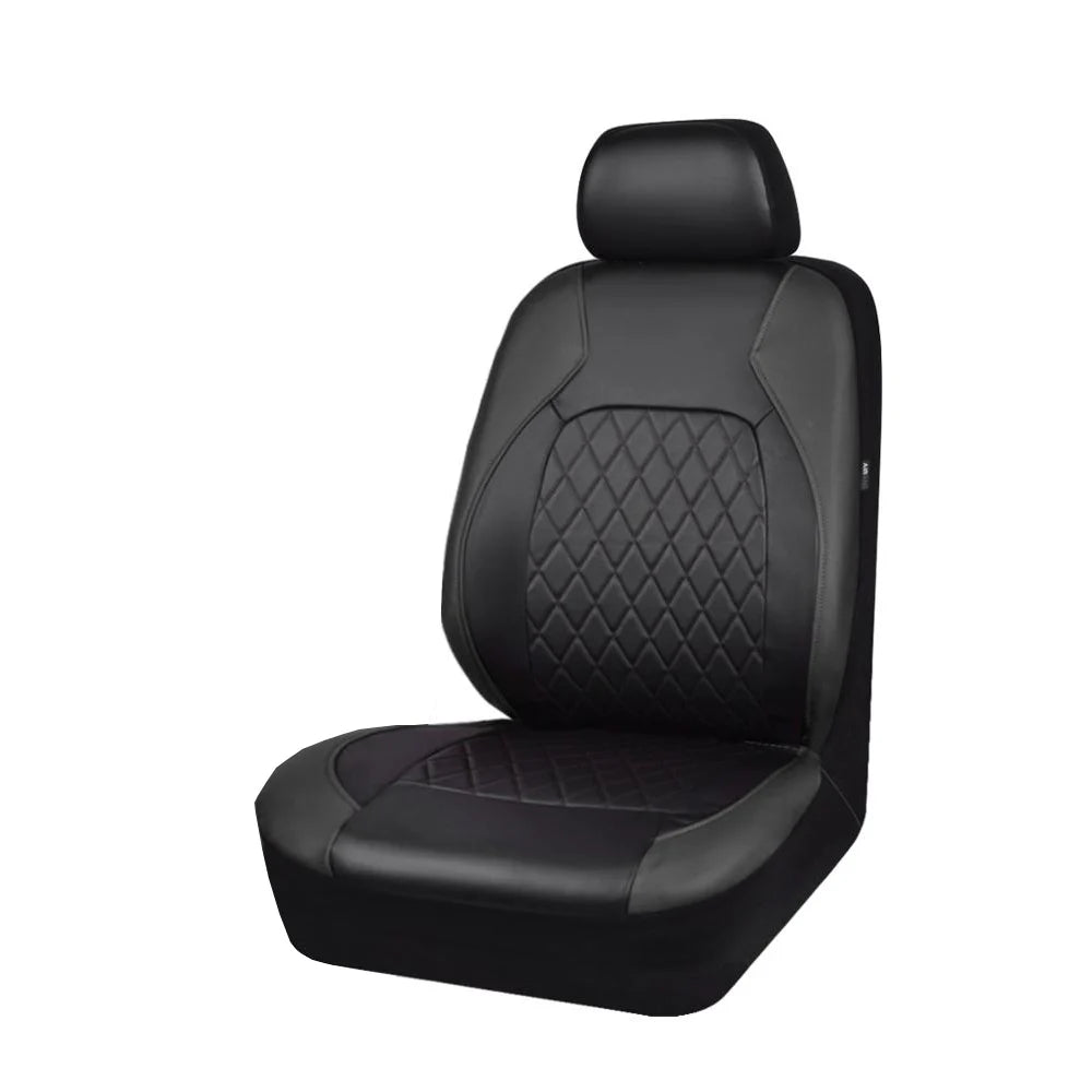 Universal Car Seat Cover Set PU Leather Vehicle Cushion Full Surrounded Protector Pad Anti-Scratch Fit Sedan Suv Pick-up Truck