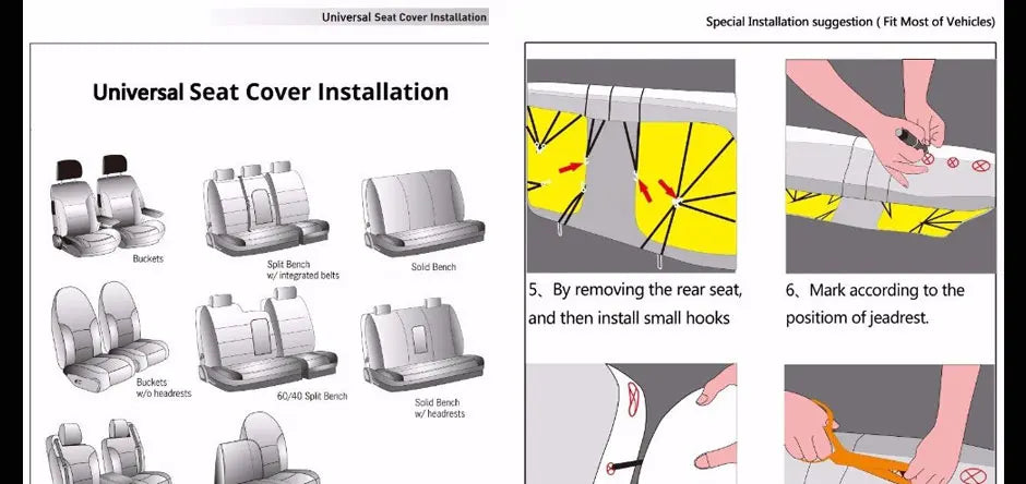 Universal Car Seat Cover Set PU Leather Vehicle Cushion Full Surrounded Protector Pad Anti-Scratch Fit Sedan Suv Pick-up Truck