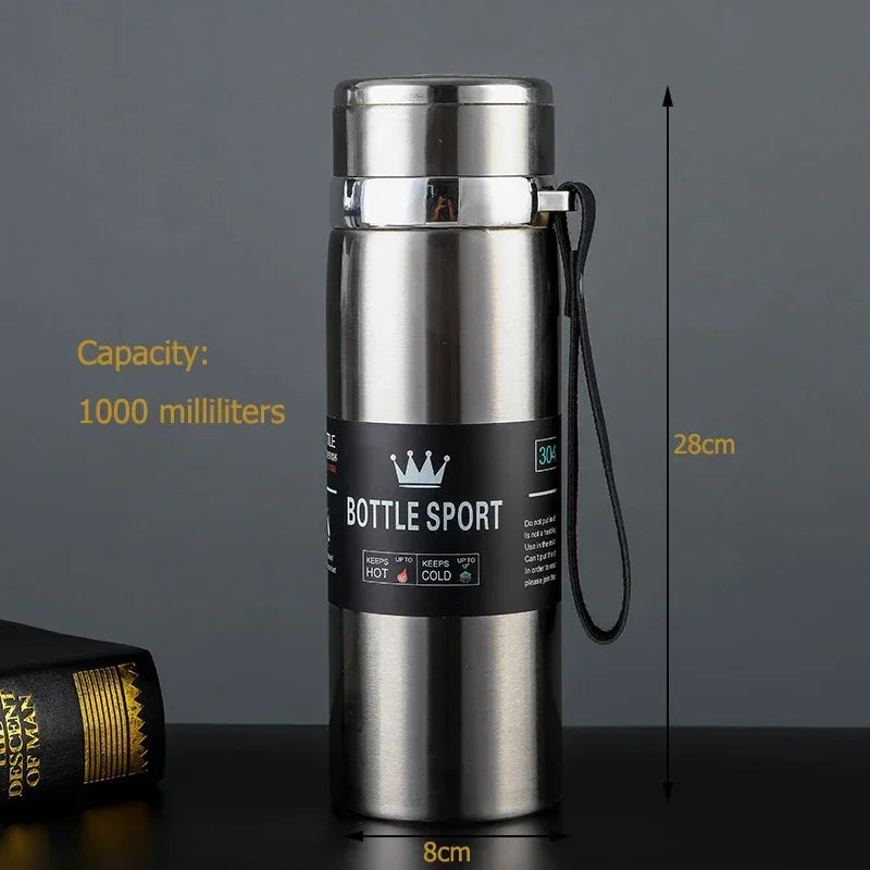 1L Stainless Steel Thermos Bottle Thermal Water Bottle Keep Cold And Hot Water Bottle Thermos For Water Tea Coffee Vacuum Flasks