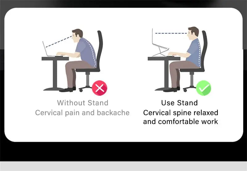 Foldable Laptop Stand Adjustable Portable Notebook Bracket Support Base ABS Holder For Macbook Air Pro Accessories Convenient