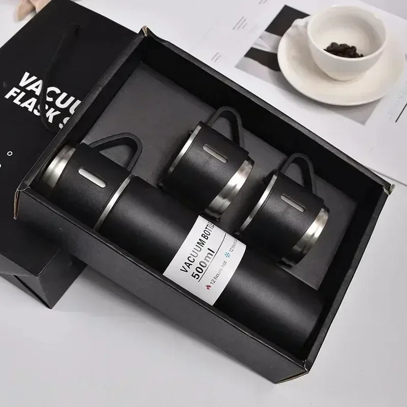 304 Stainless Steel Vacuum Insulated Bottle Gift Set Office Business Style Coffee Mug Thermos Bottle Portable Flask Carafe gift