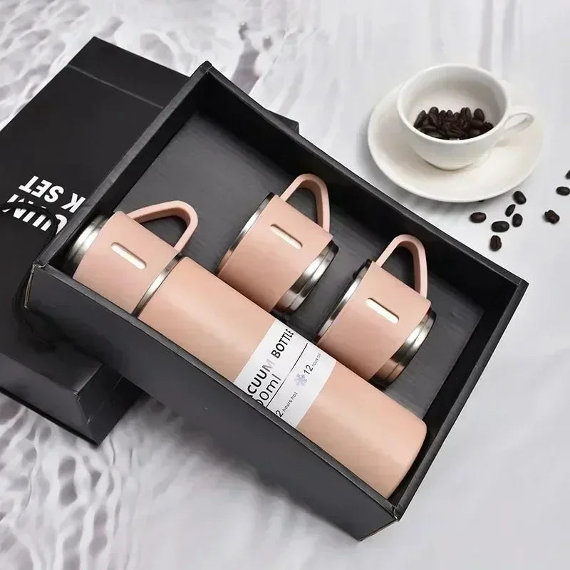 304 Stainless Steel Vacuum Insulated Bottle Gift Set Office Business Style Coffee Mug Thermos Bottle Portable Flask Carafe gift