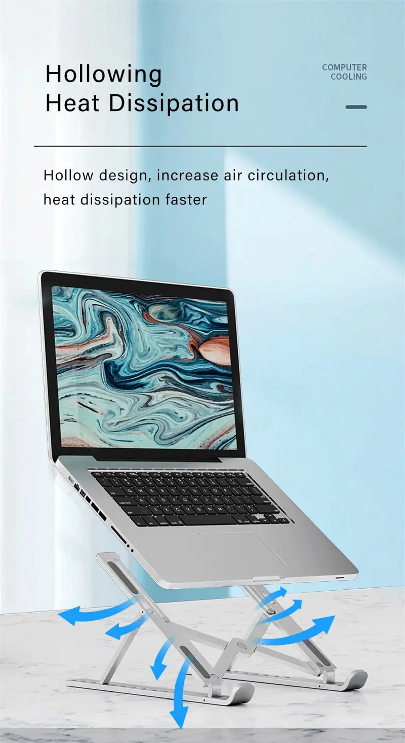 Foldable Laptop Stand Adjustable Portable Notebook Bracket Support Base ABS Holder For Macbook Air Pro Accessories Convenient