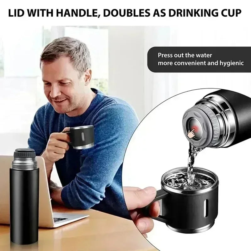 304 Stainless Steel Vacuum Insulated Bottle Gift Set Office Business Style Coffee Mug Thermos Bottle Portable Flask Carafe gift