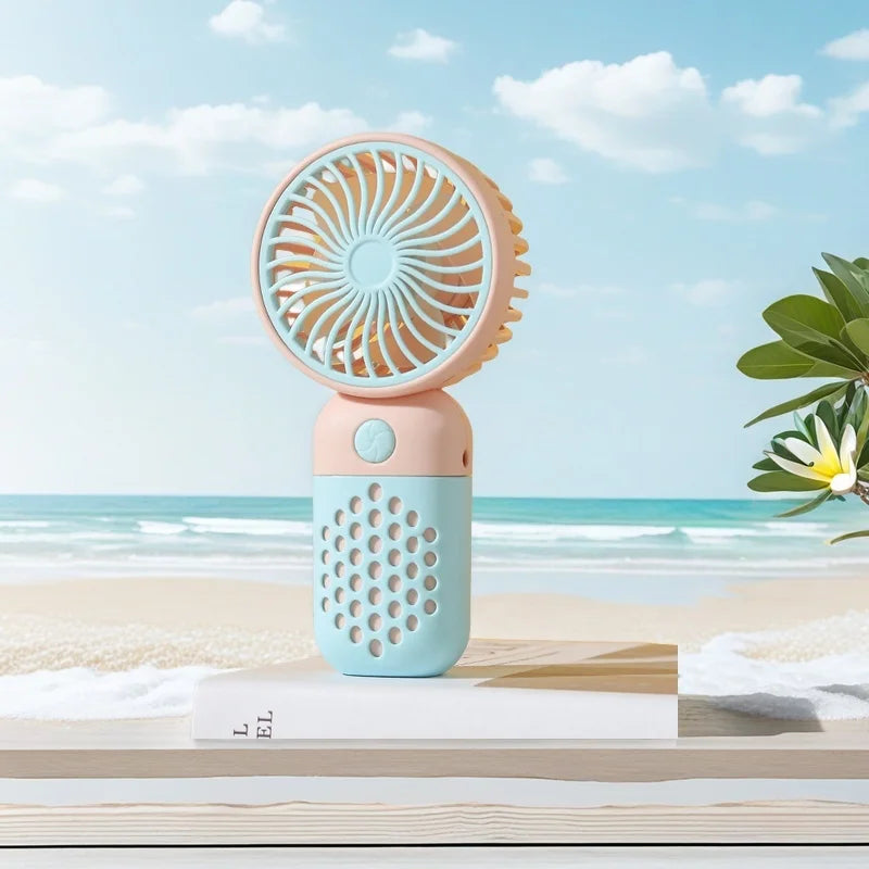 2025 New Handheld Charging Fan Cartoon Cute Small Student Charging Small Fan Portable Mini USB Fan Mini Pocket