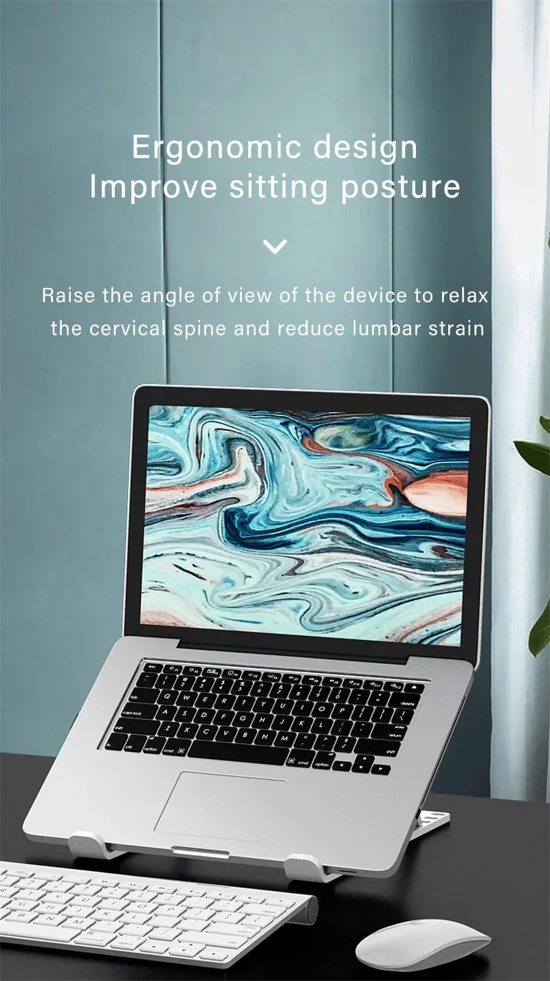 Foldable Laptop Stand Adjustable Portable Notebook Bracket Support Base ABS Holder For Macbook Air Pro Accessories Convenient